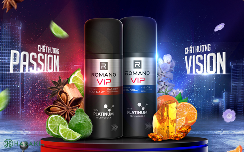 Xịt Khử Mùi Romano Vip Hương Passion
