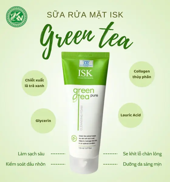 Sữa rửa mặt trà xanh ISK