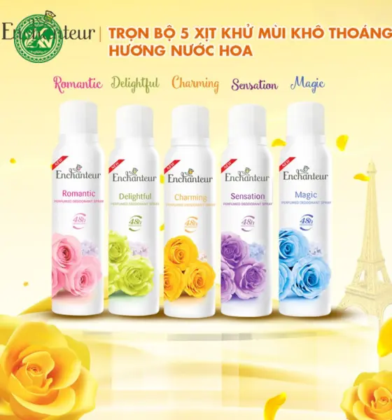 Xịt khử mùi nữ hương nước hoa Enchanteur