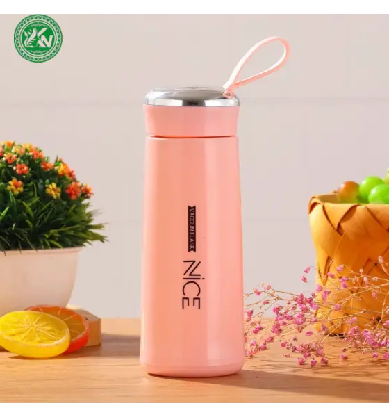 Bình Nước Thủy Tinh 2 Lớp chữ NICE Cách Nhiệt Thời Trang