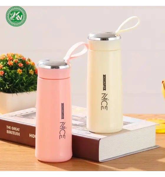 Bình Nước Thủy Tinh 2 Lớp chữ NICE Cách Nhiệt Thời Trang