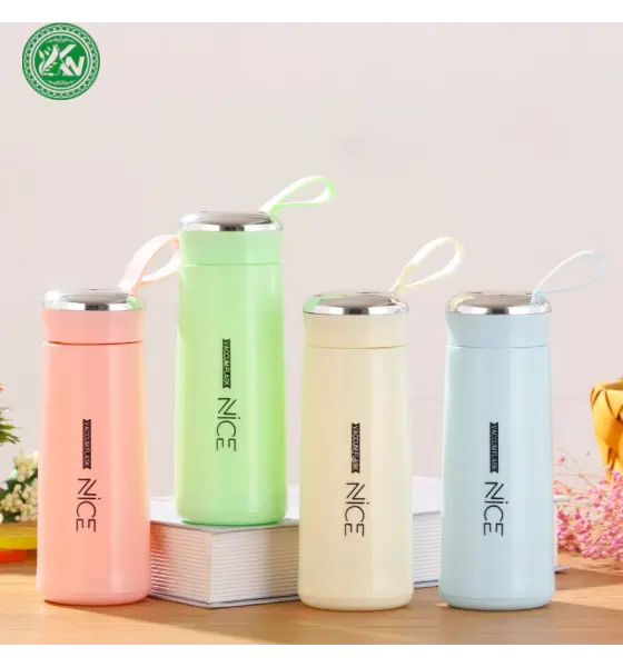 Bình Nước Thủy Tinh 2 Lớp chữ NICE Cách Nhiệt Thời Trang