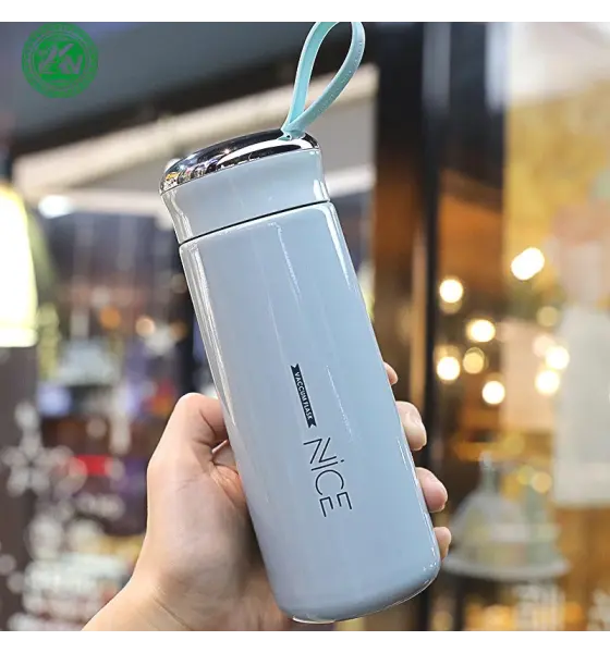 Bình Nước Thủy Tinh 2 Lớp chữ NICE Cách Nhiệt Thời Trang