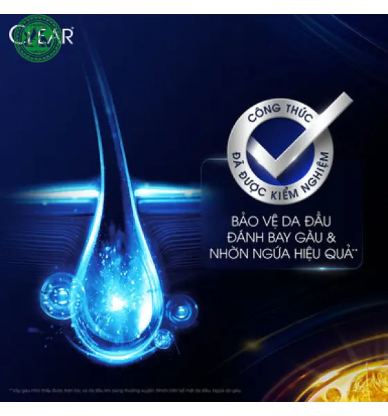 Dầu Gội Clear Sạch Gàu Mát Lạnh Bạc Hà