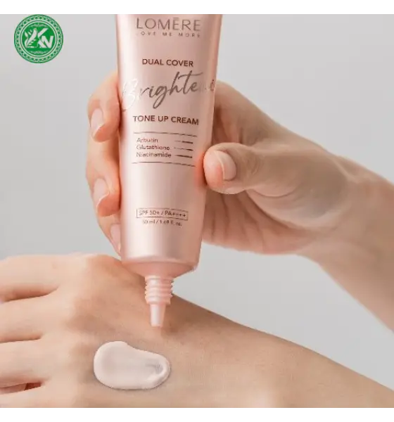 Kem ngày nâng tone LOMERE Duel Cover Brightening Tone-UP Cream SPF50+/ PA+++ 50ml - Hàn Quốc Chính Hãng