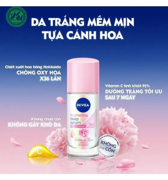 Lăn Khử Mùi Nivea Serum Dưỡng Da Sáng Mịn 40ml 